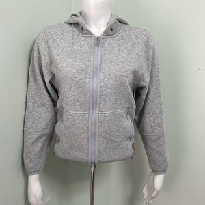 Adidas by Stella McCartney gray zipper front sweatshirt jacket with hood size XS